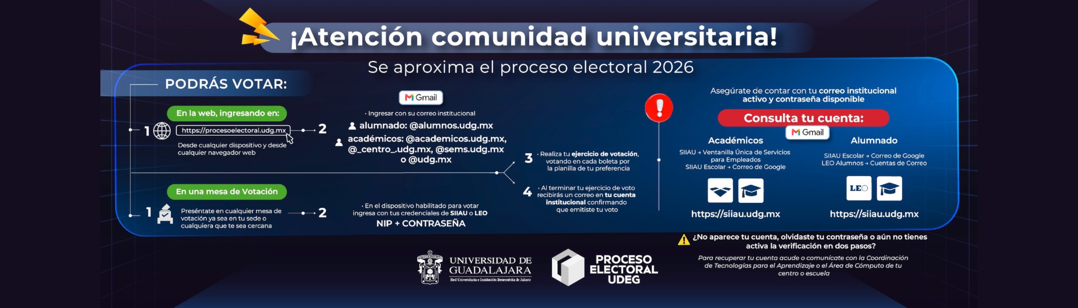 Proceso electoral UdeG 2026